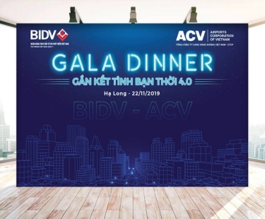 THI CÔNG BACKROP SỰ KIỆN CHO NGÂN HÀNG Ở TPHCM